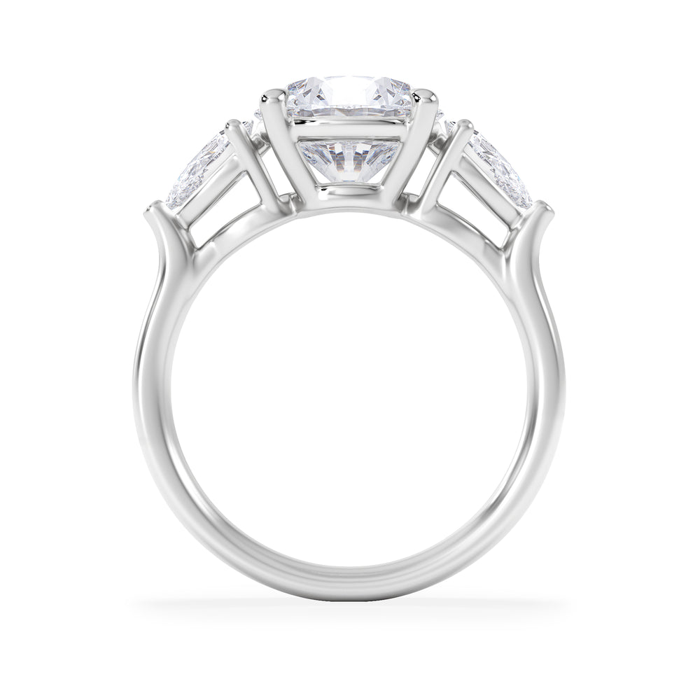 Adore 3.80ct Round Cut Lab Diamond 3 Stone Engagement Ring in Platinum