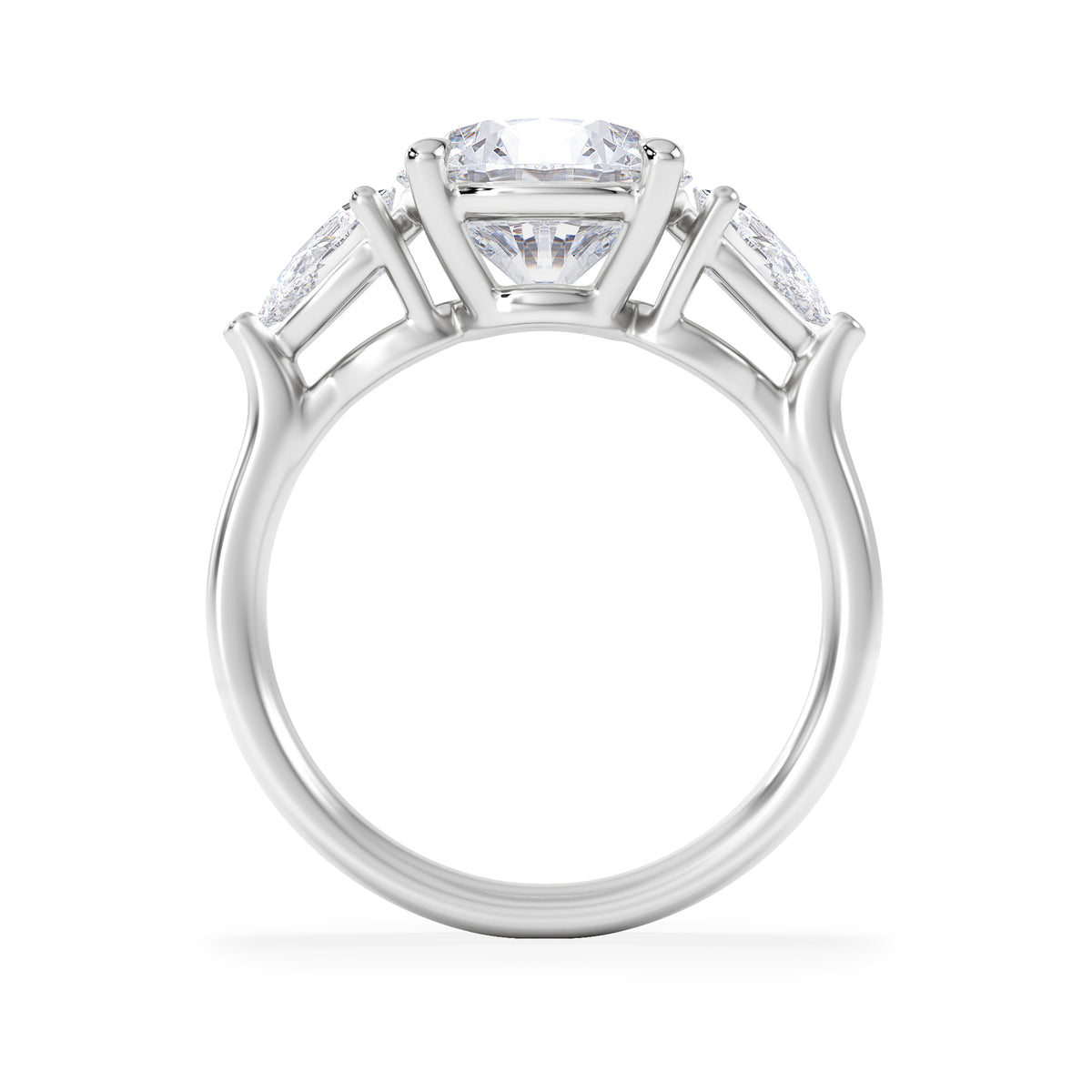 Adore 3.80ct Round Cut Lab Diamond 3 Stone Engagement Ring in Platinum