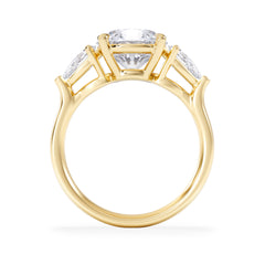 Adore 3.80ct Round Cut Lab Diamond 3 Stone Engagement Ring in 18K Yellow Gold
