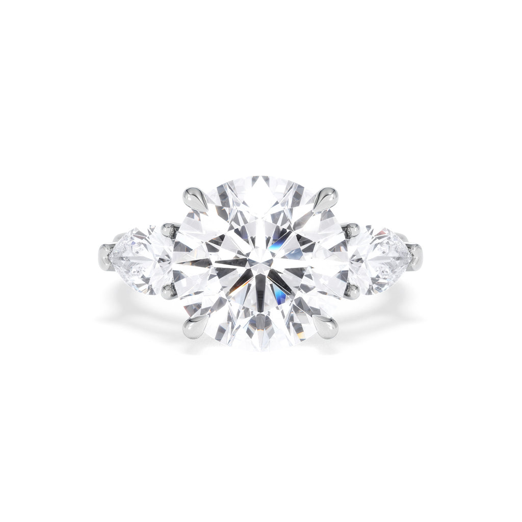 Adore 6.00ct Round Cut Lab Diamond 3 Stone Engagement Ring in Platinum