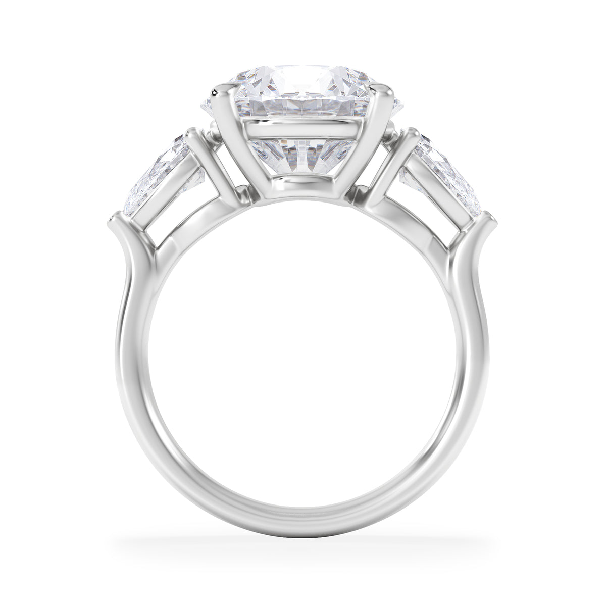 Adore 6.00ct Round Cut Lab Diamond 3 Stone Engagement Ring in Platinum