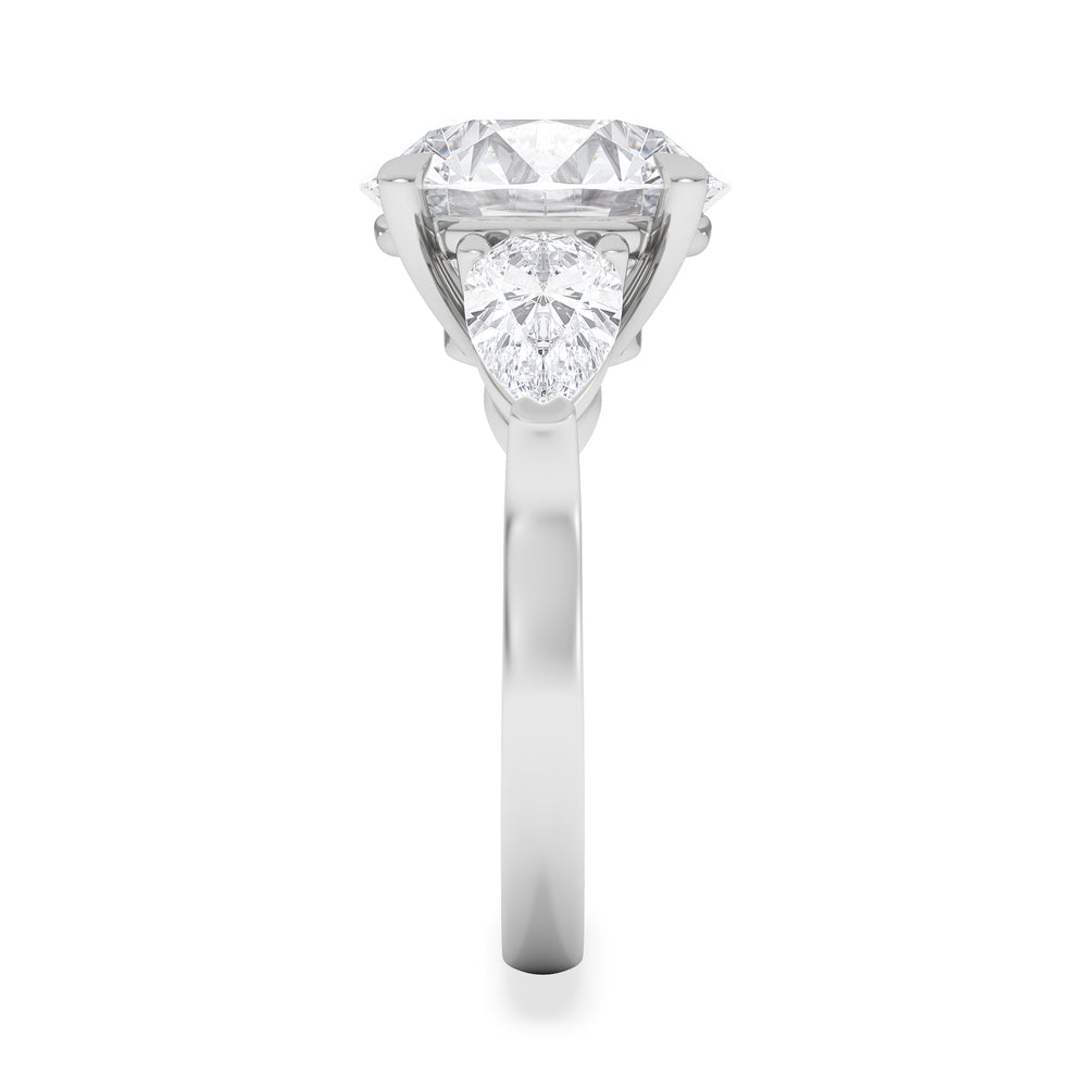 Adore 6.00ct Round Cut Lab Diamond 3 Stone Engagement Ring in Platinum