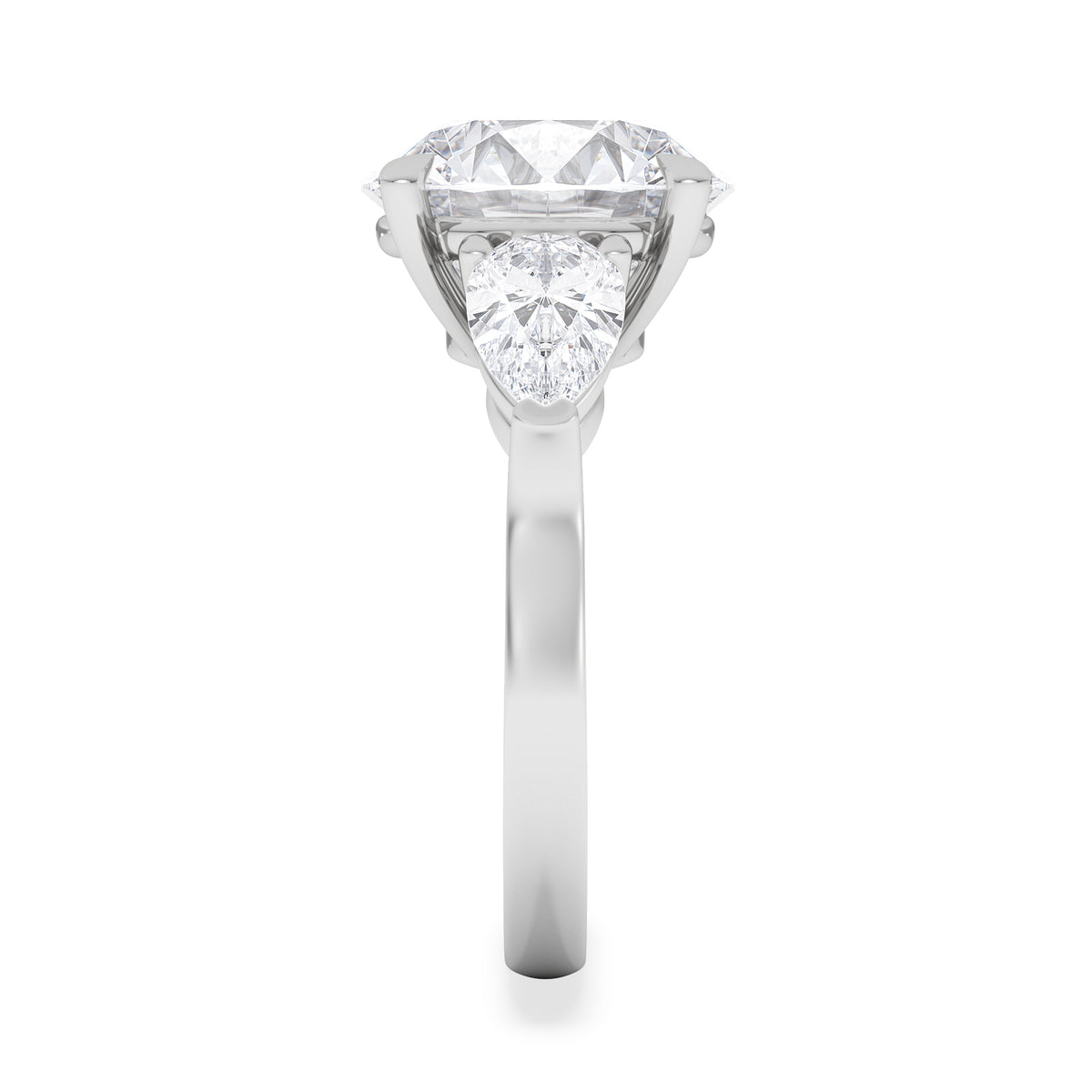 Adore 6.00ct Round Cut Lab Diamond 3 Stone Engagement Ring in Platinum