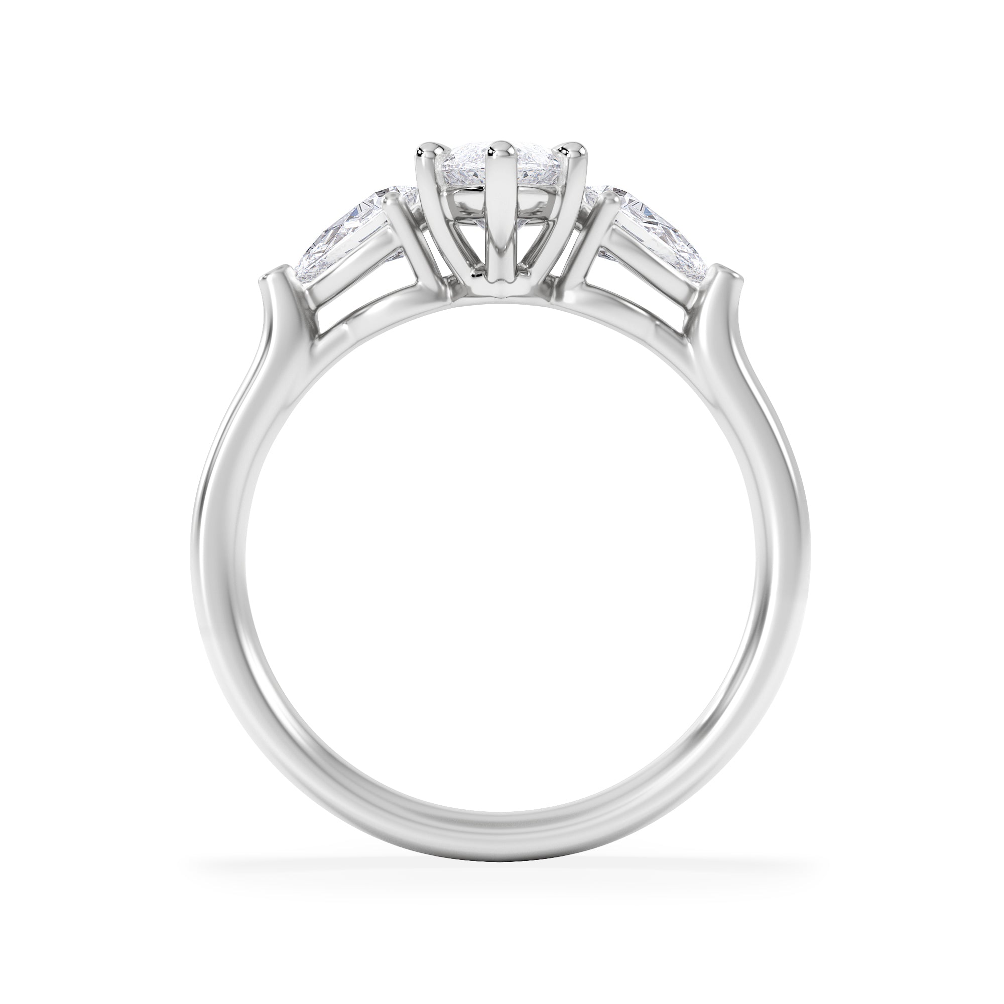 Adore 1.50ct Marquise Cut Lab Diamond 3 Stone Engagement Ring in Platinum
