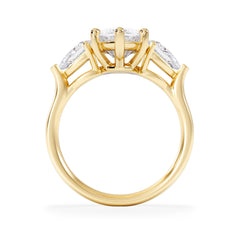 Adore 3.80ct Marquise Cut Lab Diamond 3 Stone Engagement Ring in 18K Yellow Gold