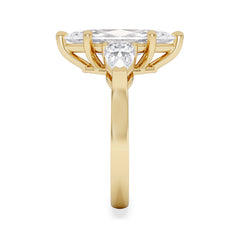 Adore 3.80ct Marquise Cut Lab Diamond 3 Stone Engagement Ring in 18K Yellow Gold