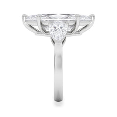 Adore 6.00ct Marquise Cut Lab Diamond 3 Stone Engagement Ring in Platinum