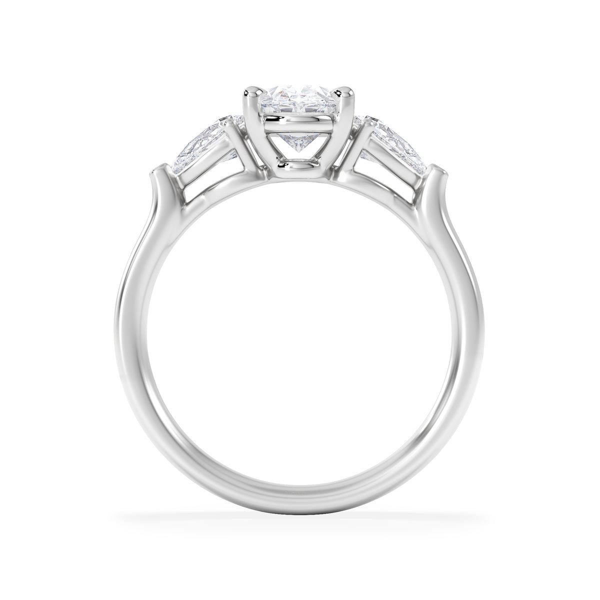 Adore 1.50ct Oval Cut Lab Diamond 3 Stone Engagement Ring in Platinum