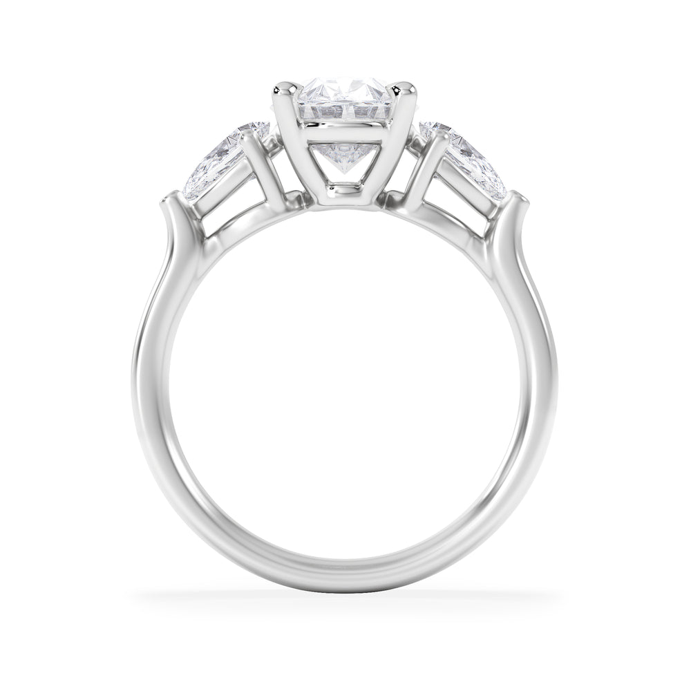 Adore 2.60ct Oval Cut Lab Diamond 3 Stone Engagement Ring in Platinum