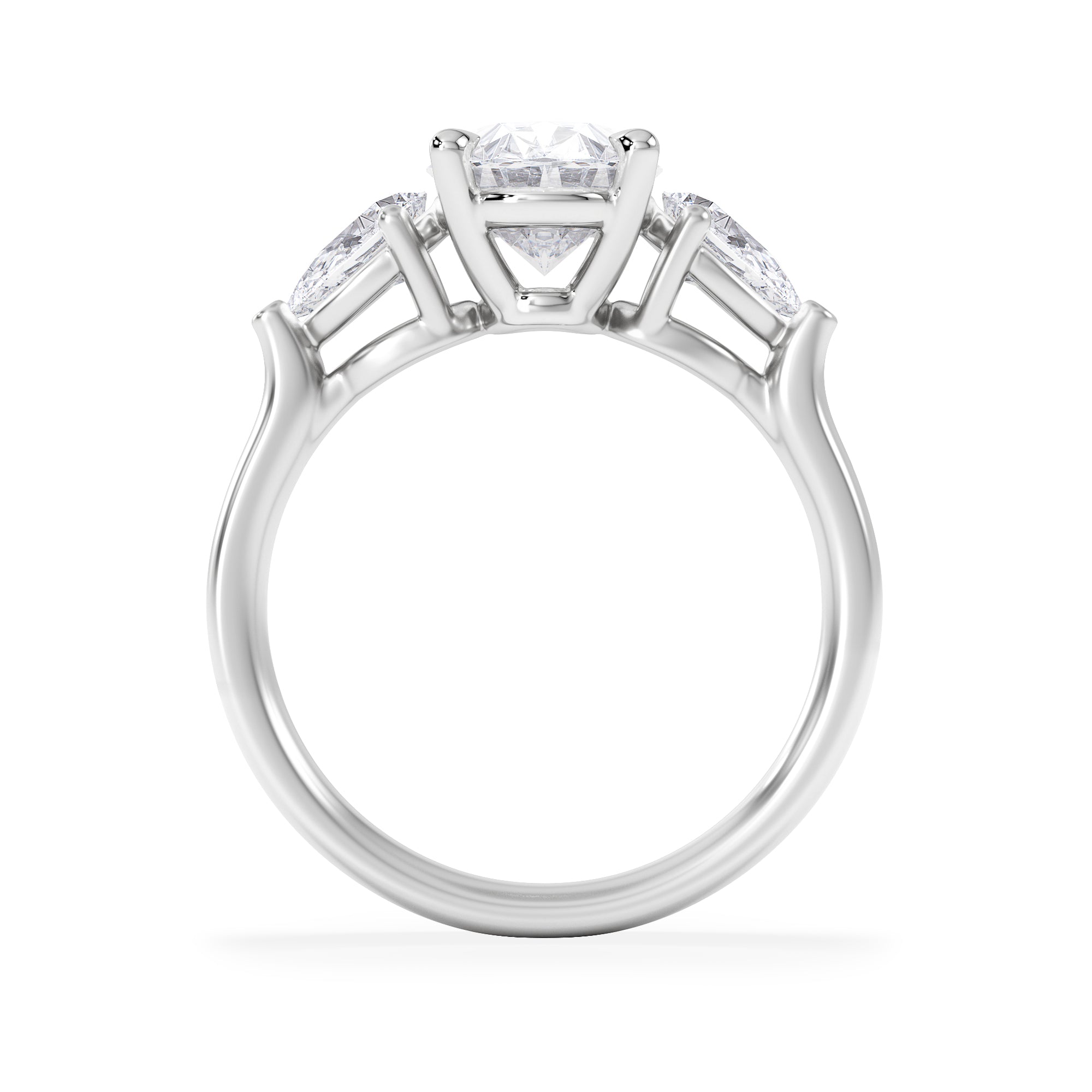 Adore 2.60ct Oval Cut Lab Diamond 3 Stone Engagement Ring in Platinum