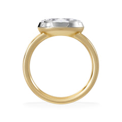 East West 1.00ct Marquise Cut Lab Diamond Solitaire Engagement Ring in 18K Yellow Gold