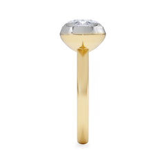 East West 3.00ct Marquise Cut Lab Diamond Solitaire Engagement Ring in 18K Yellow Gold
