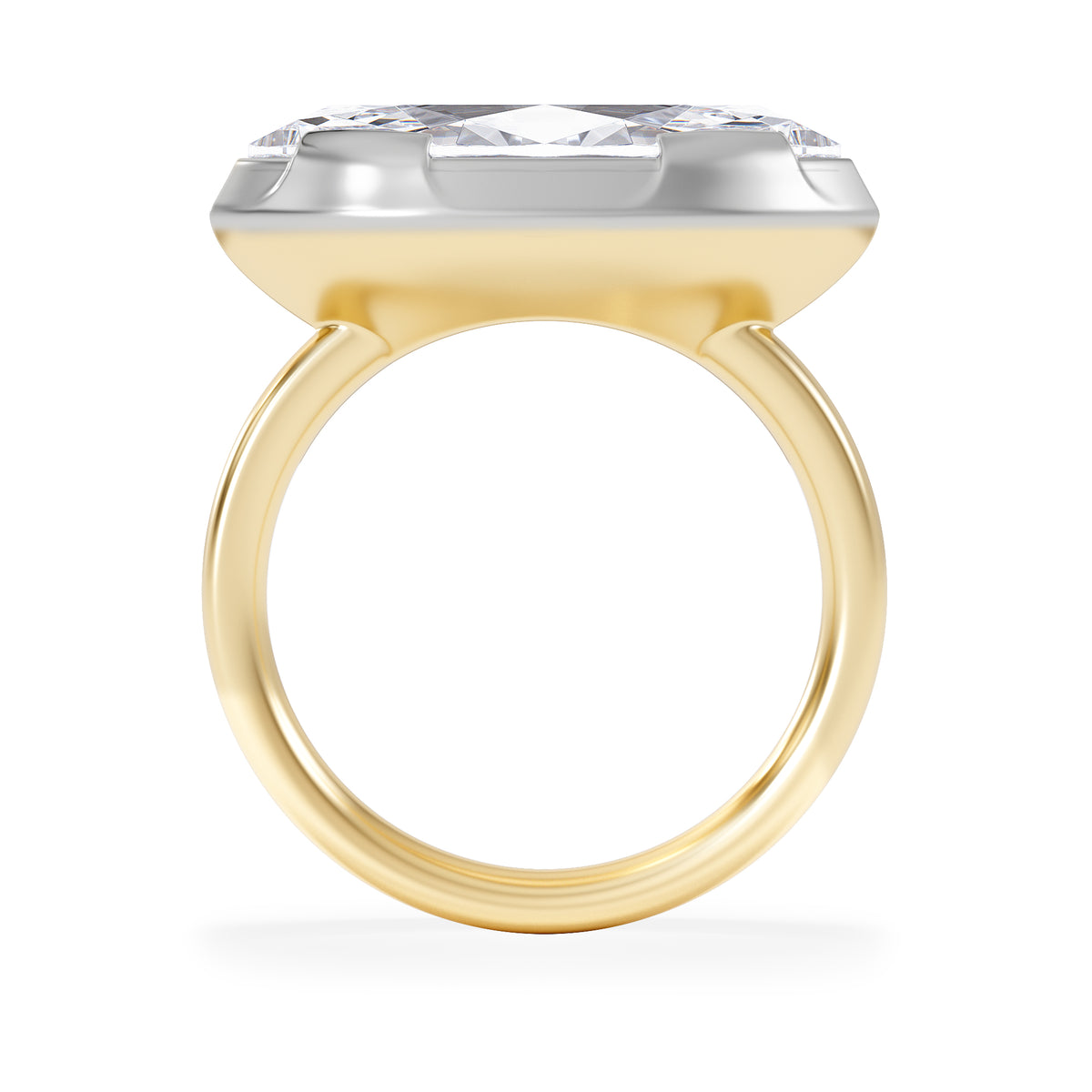 East West 5.00ct Marquise Cut Lab Diamond Solitaire Engagement Ring in 18K Yellow Gold