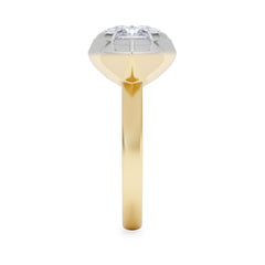 East West 5.00ct Marquise Cut Lab Diamond Solitaire Engagement Ring in 18K Yellow Gold