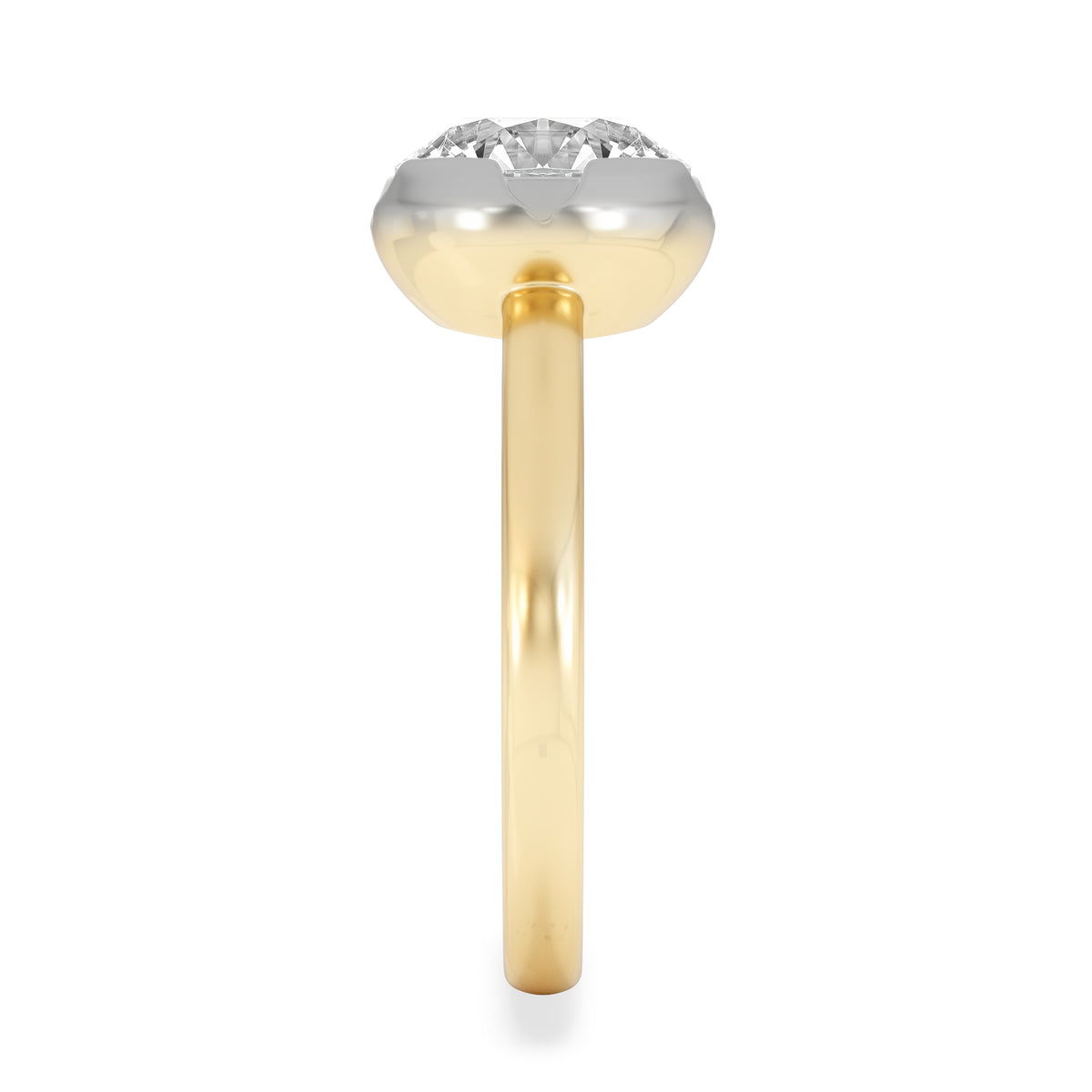Muse 2.00ct Round Cut Lab Grown Solitaire Engagement Ring in 18K Yellow Gold