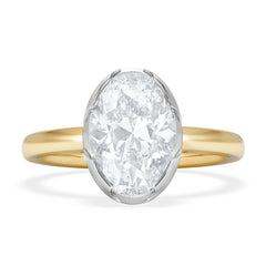 Muse 2.00ct Oval Cut Lab Grown Solitaire Engagement Ring in 18K Yellow Gold