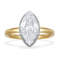 Muse 2.00ct Marquise Cut Lab Grown Solitaire Engagement Ring in 18K Yellow Gold