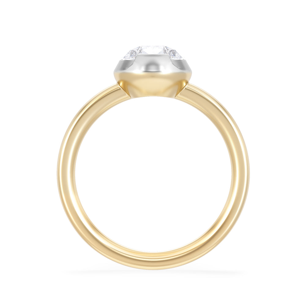 Muse 2.00ct Pear Cut Lab Grown Solitaire Engagement Ring in 18K Yellow Gold