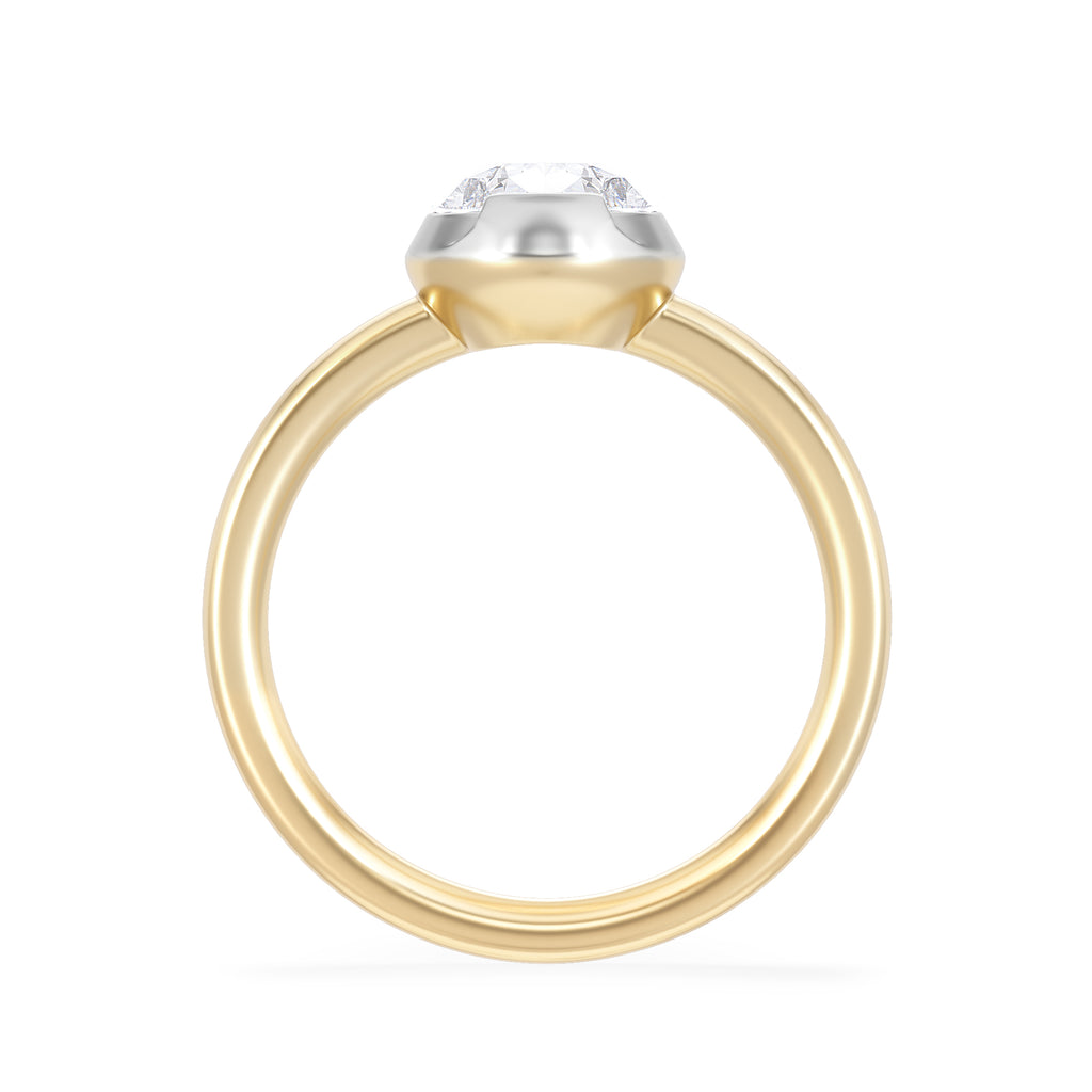 Muse 2.00ct Pear Cut Lab Grown Solitaire Engagement Ring in 18K Yellow Gold