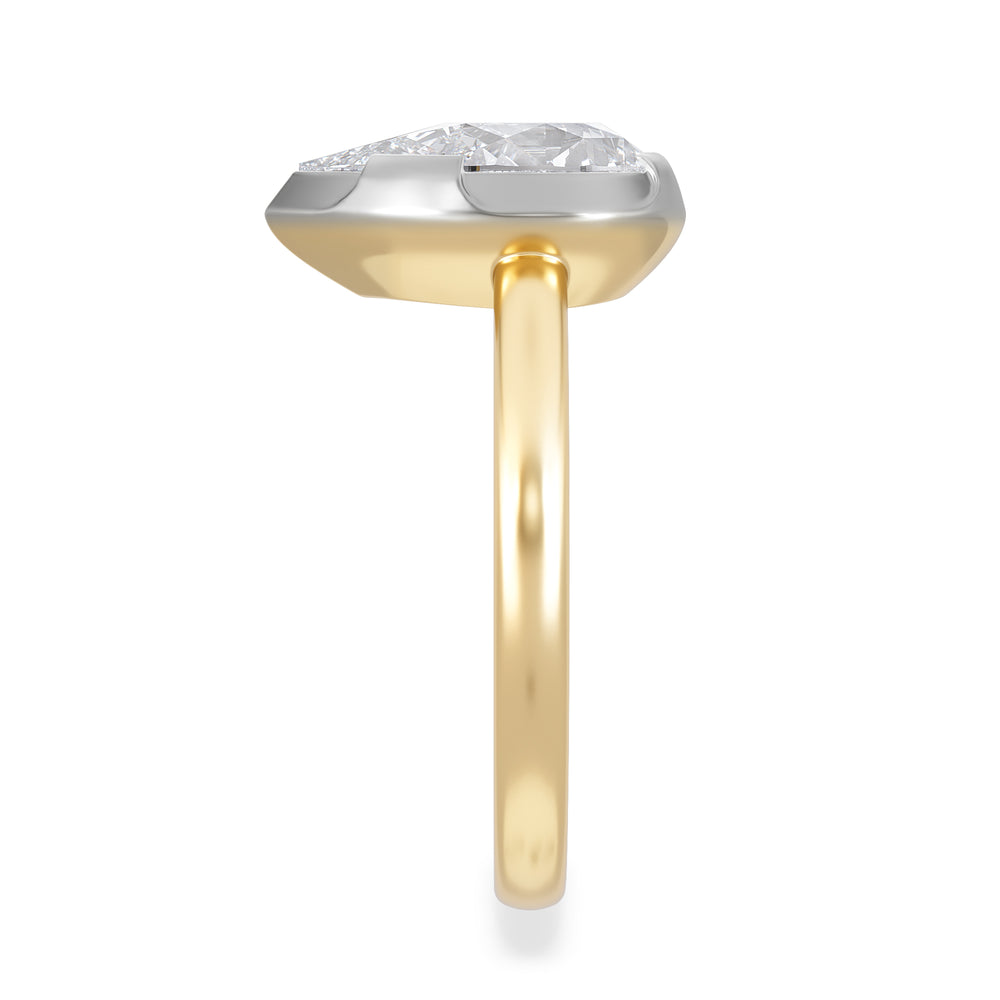Muse 2.00ct Pear Cut Lab Grown Solitaire Engagement Ring in 18K Yellow Gold