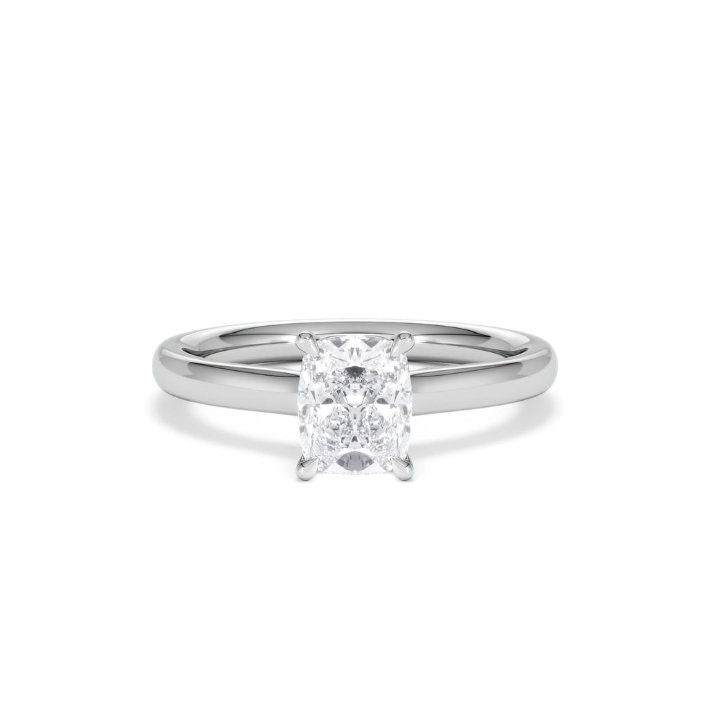 Amora 1.00ct Elongated Cushion Cut Lab Diamond Solitaire Engagement Ring in Platinum