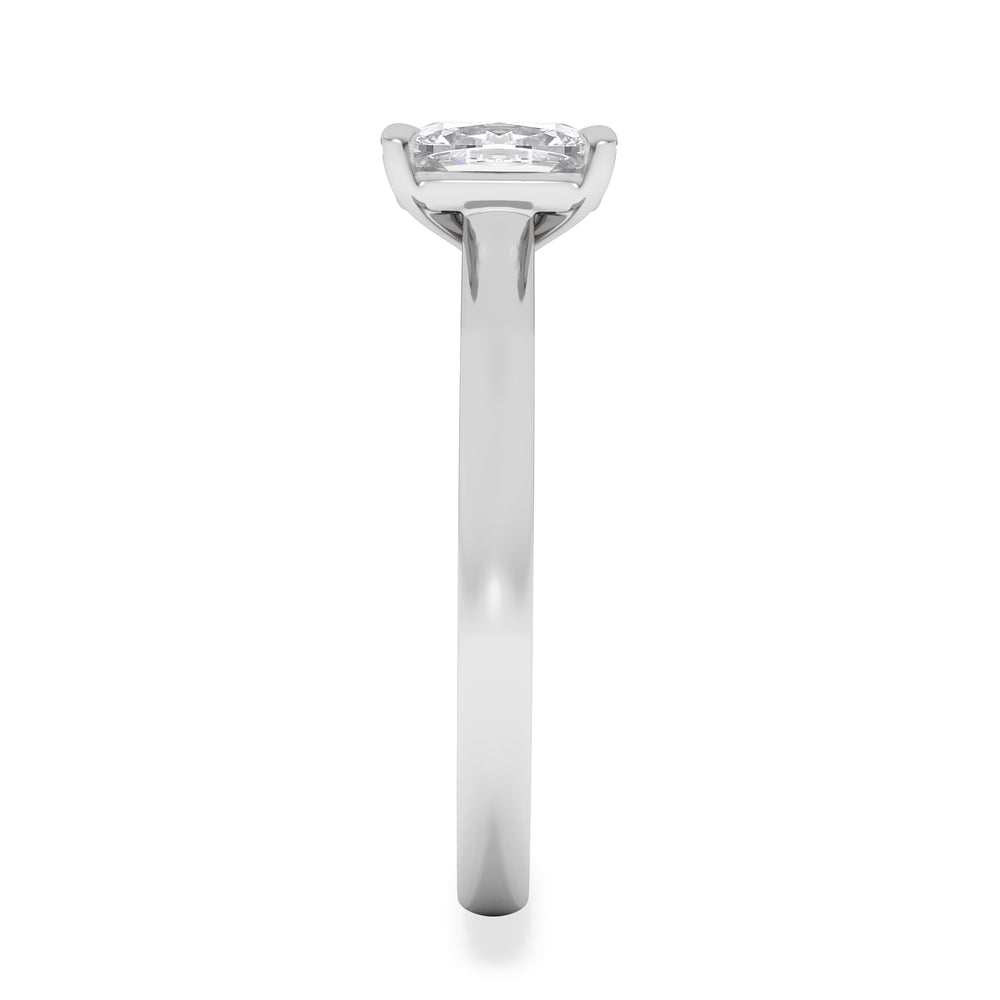 Amora 1.00ct Elongated Cushion Cut Lab Diamond Solitaire Engagement Ring in 18K White Gold