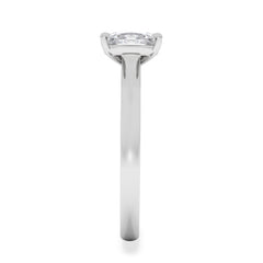 Amora 1.00ct Elongated Cushion Cut Lab Diamond Solitaire Engagement Ring in 18K White Gold