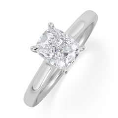 Amora 1.00ct Elongated Cushion Cut Lab Diamond Solitaire Engagement Ring in Platinum