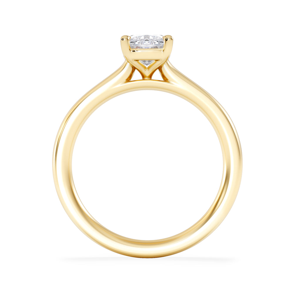 Amora 1.00ct Elongated Cushion Cut Lab Diamond Solitaire Engagement Ring in 18K Yellow Gold