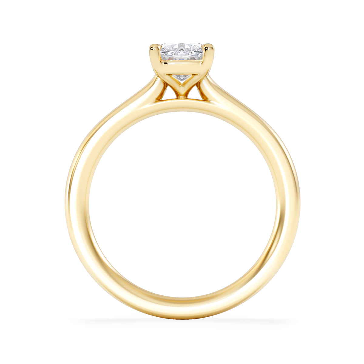 Amora 1.00ct Elongated Cushion Cut Lab Diamond Solitaire Engagement Ring in 18K Yellow Gold