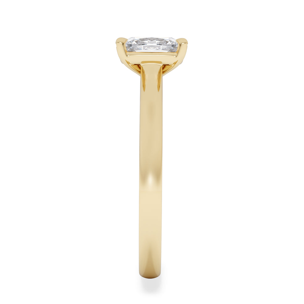Amora 1.00ct Elongated Cushion Cut Lab Diamond Solitaire Engagement Ring in 18K Yellow Gold