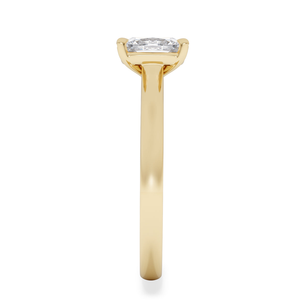 Amora 1.00ct Elongated Cushion Cut Lab Diamond Solitaire Engagement Ring in 18K Yellow Gold