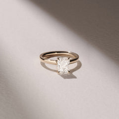 Amora 2.00ct Elongated Cushion Cut Lab Diamond Solitaire Engagement Ring in 18K Yellow Gold