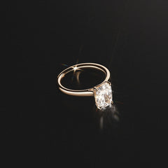 Amora 2.00ct Elongated Cushion Cut Lab Diamond Solitaire Engagement Ring in 18K Yellow Gold