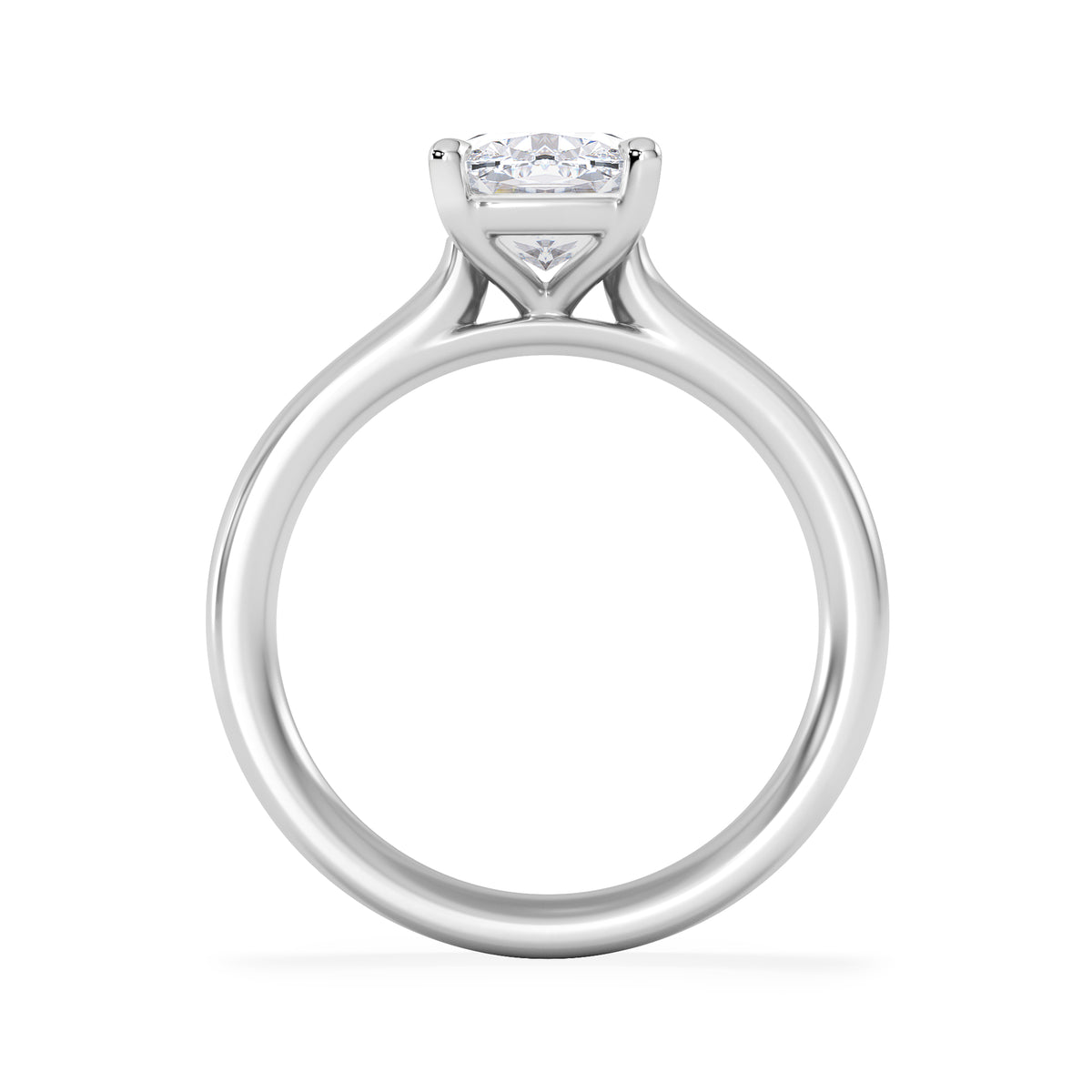 Amora 2.00ct Elongated Cushion Cut Lab Diamond Solitaire Engagement Ring in 18K White Gold