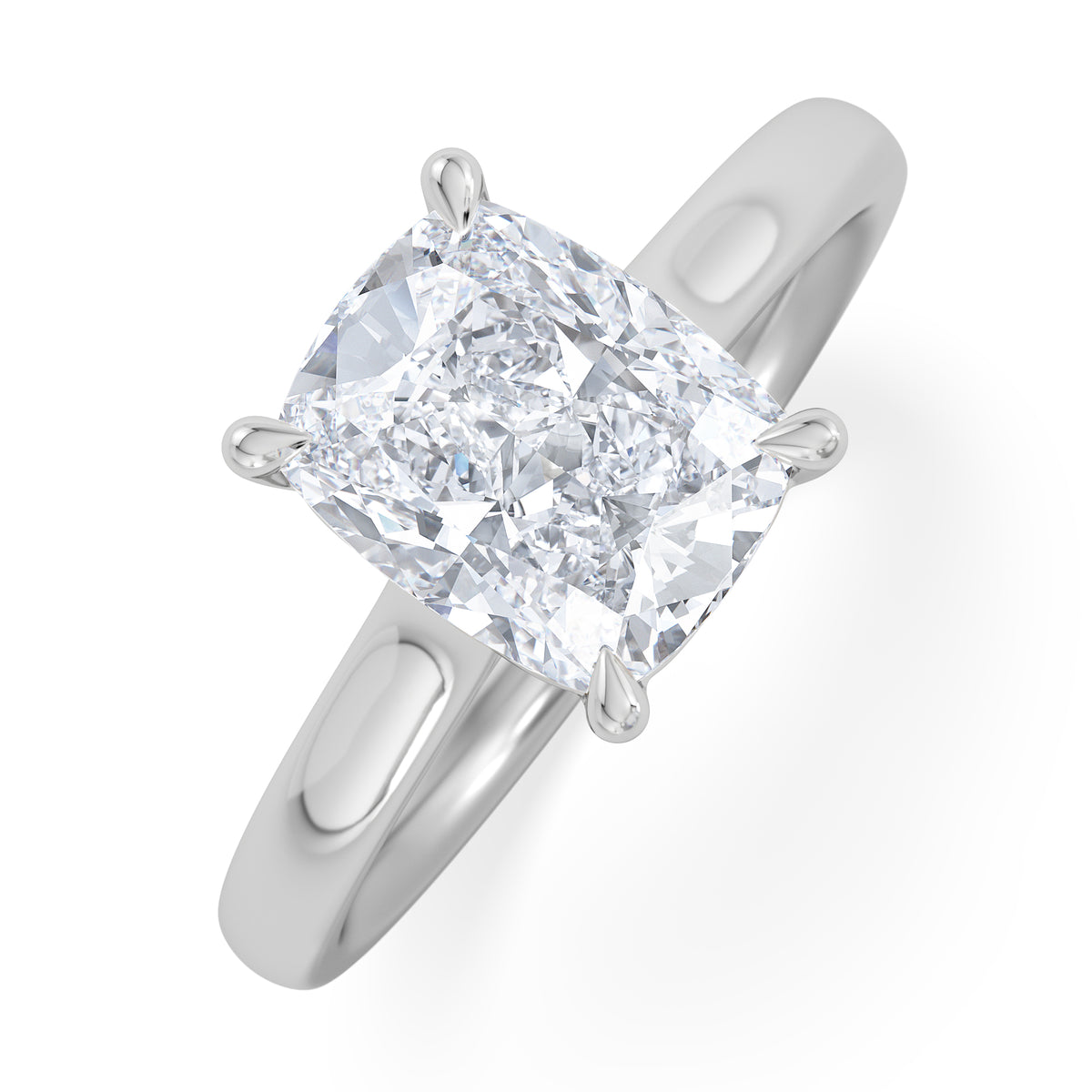 Amora 2.00ct Elongated Cushion Cut Lab Diamond Solitaire Engagement Ring in Platinum
