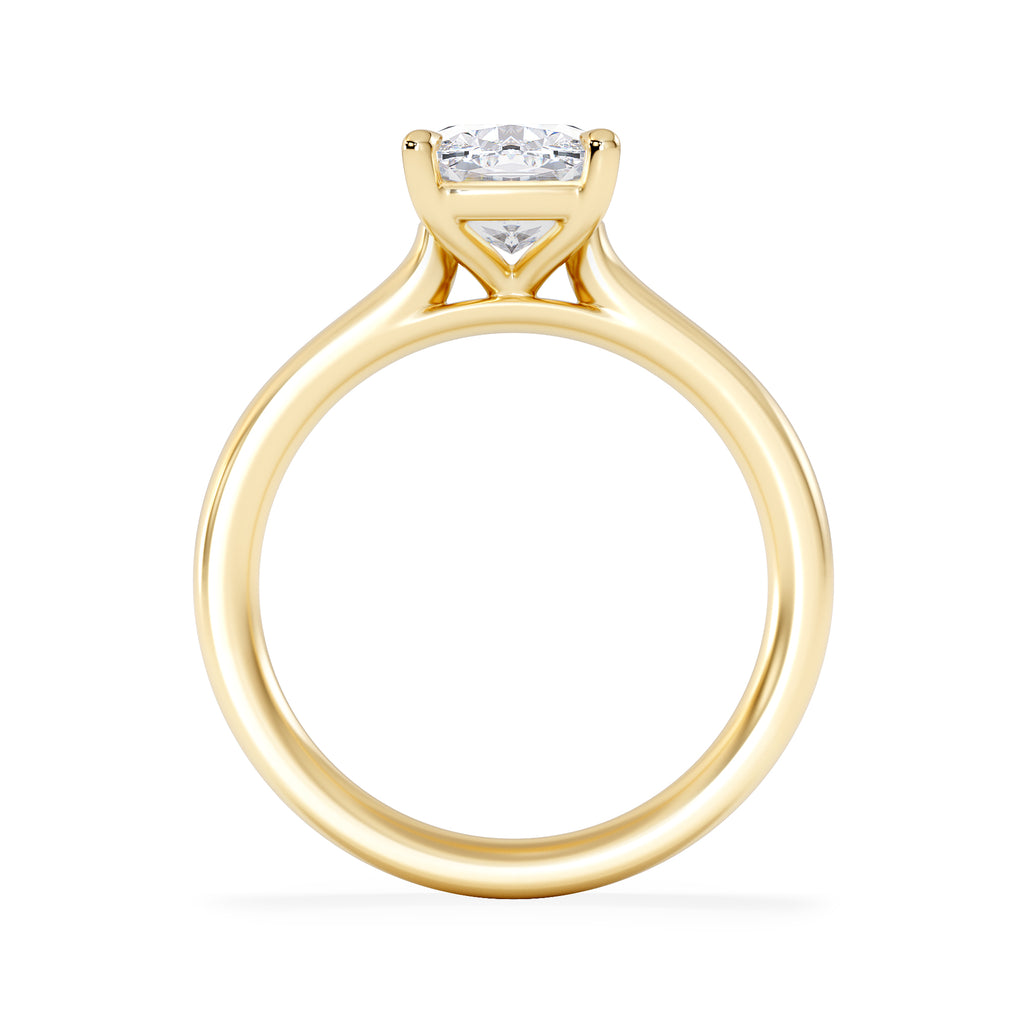 Amora 2.00ct Elongated Cushion Cut Lab Diamond Solitaire Engagement Ring in 18K Yellow Gold