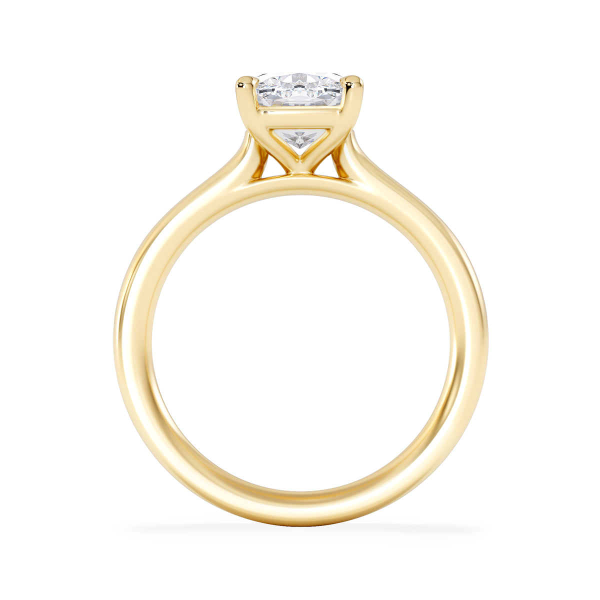 Amora 2.00ct Elongated Cushion Cut Lab Diamond Solitaire Engagement Ring in 18K Yellow Gold