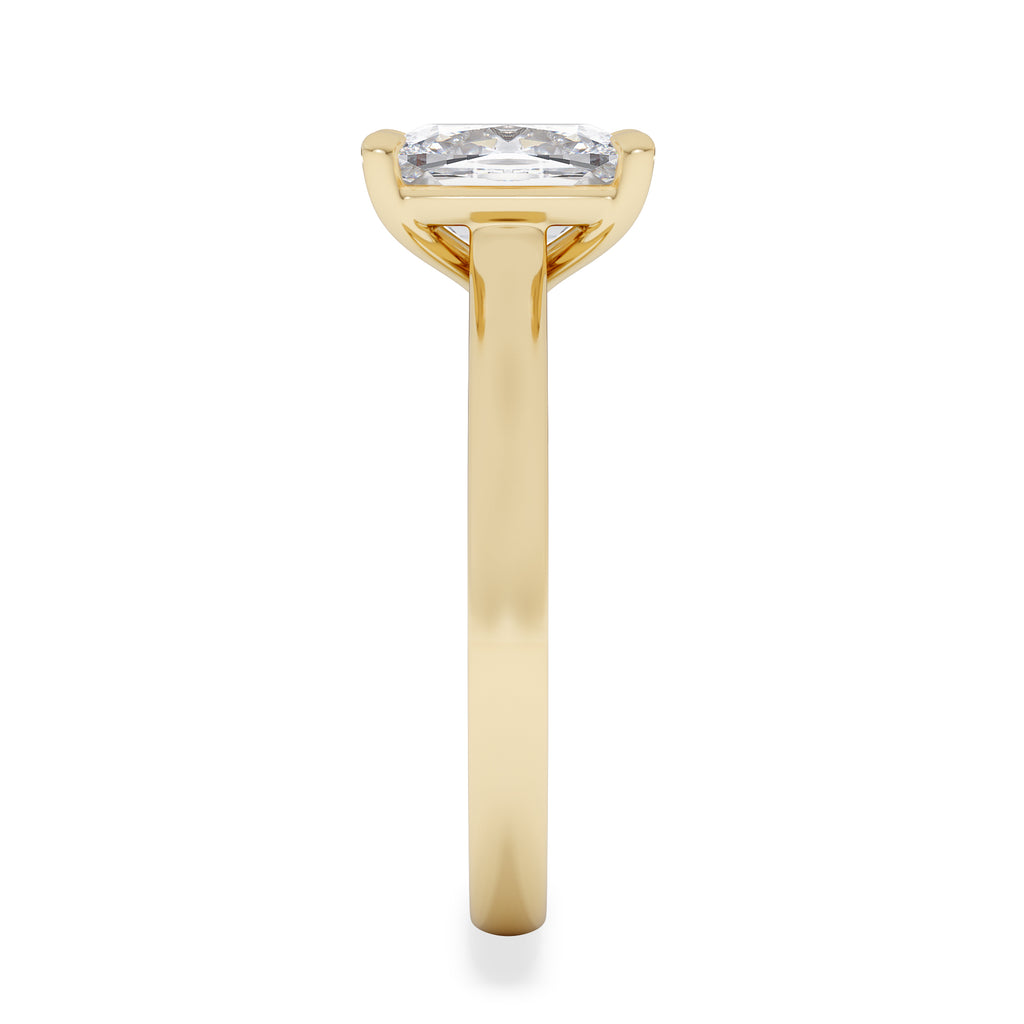Amora 2.00ct Elongated Cushion Cut Lab Diamond Solitaire Engagement Ring in 18K Yellow Gold