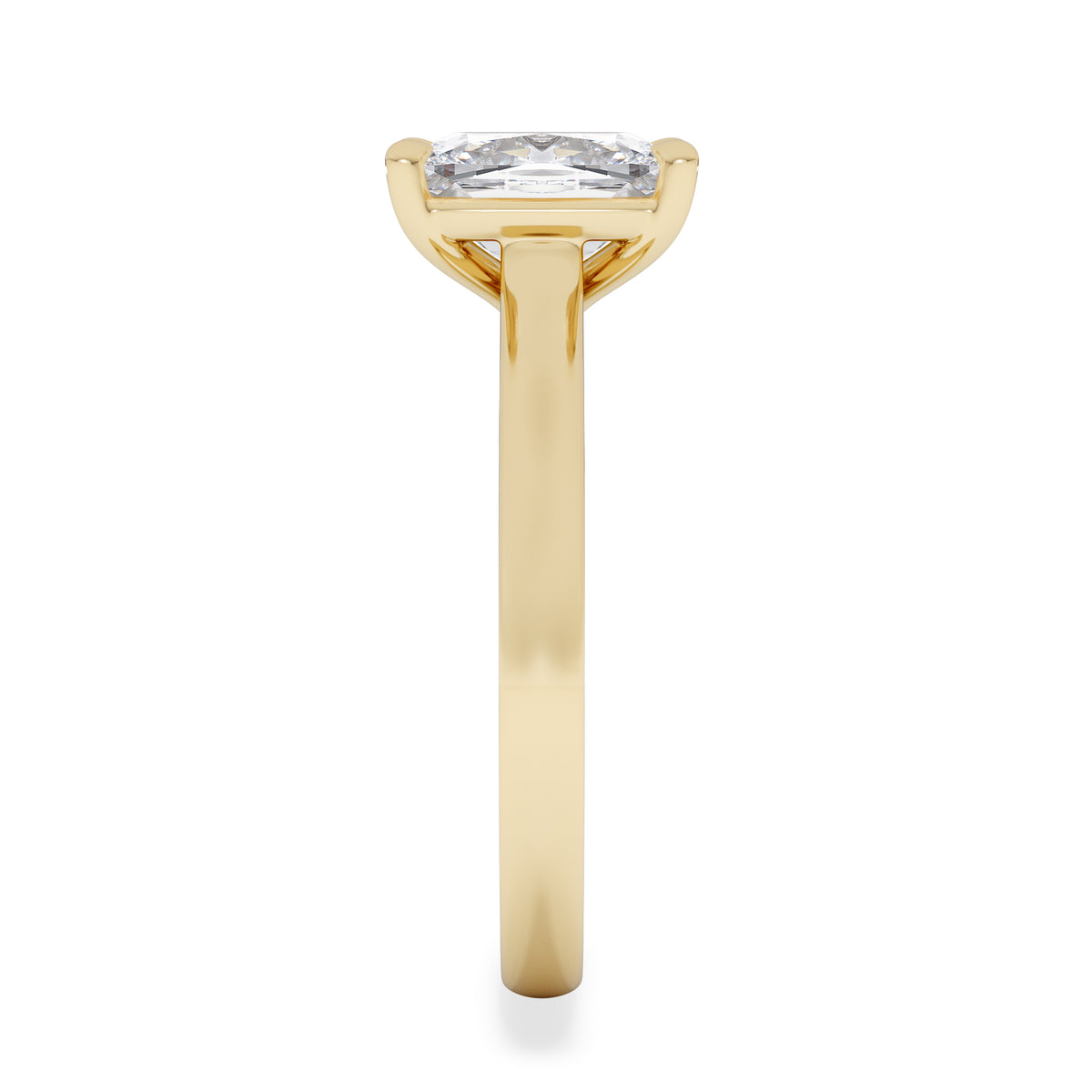 Amora 2.00ct Elongated Cushion Cut Lab Diamond Solitaire Engagement Ring in 18K Yellow Gold
