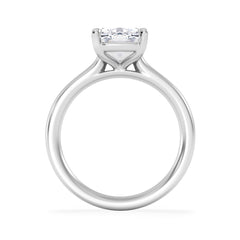 Amora 3.00ct Elongated Cushion Cut Lab Diamond Solitaire Engagement Ring in 18K White Gold