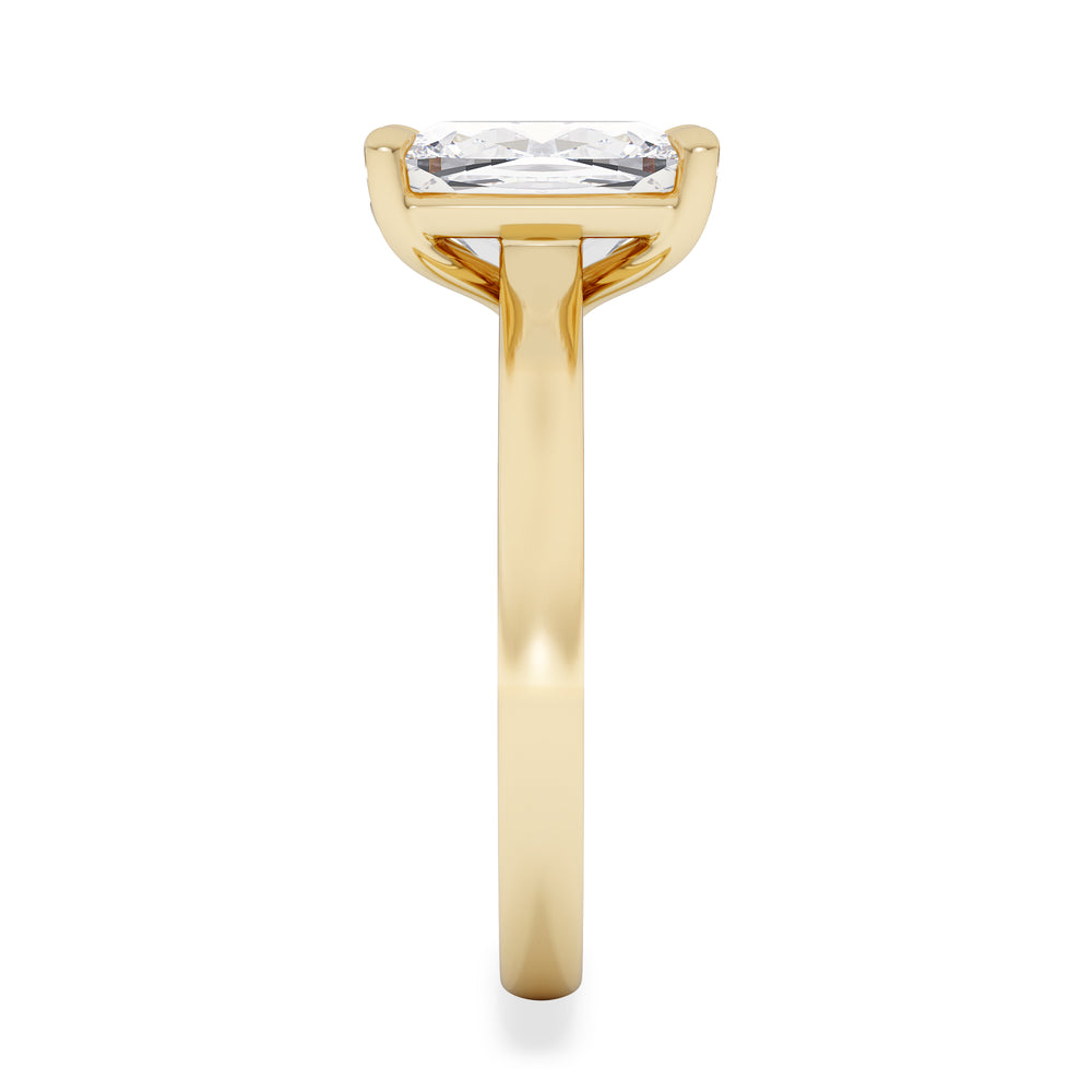 Amora 3.00ct Elongated Cushion Cut Lab Diamond Solitaire Engagement Ring in 18K Yellow Gold