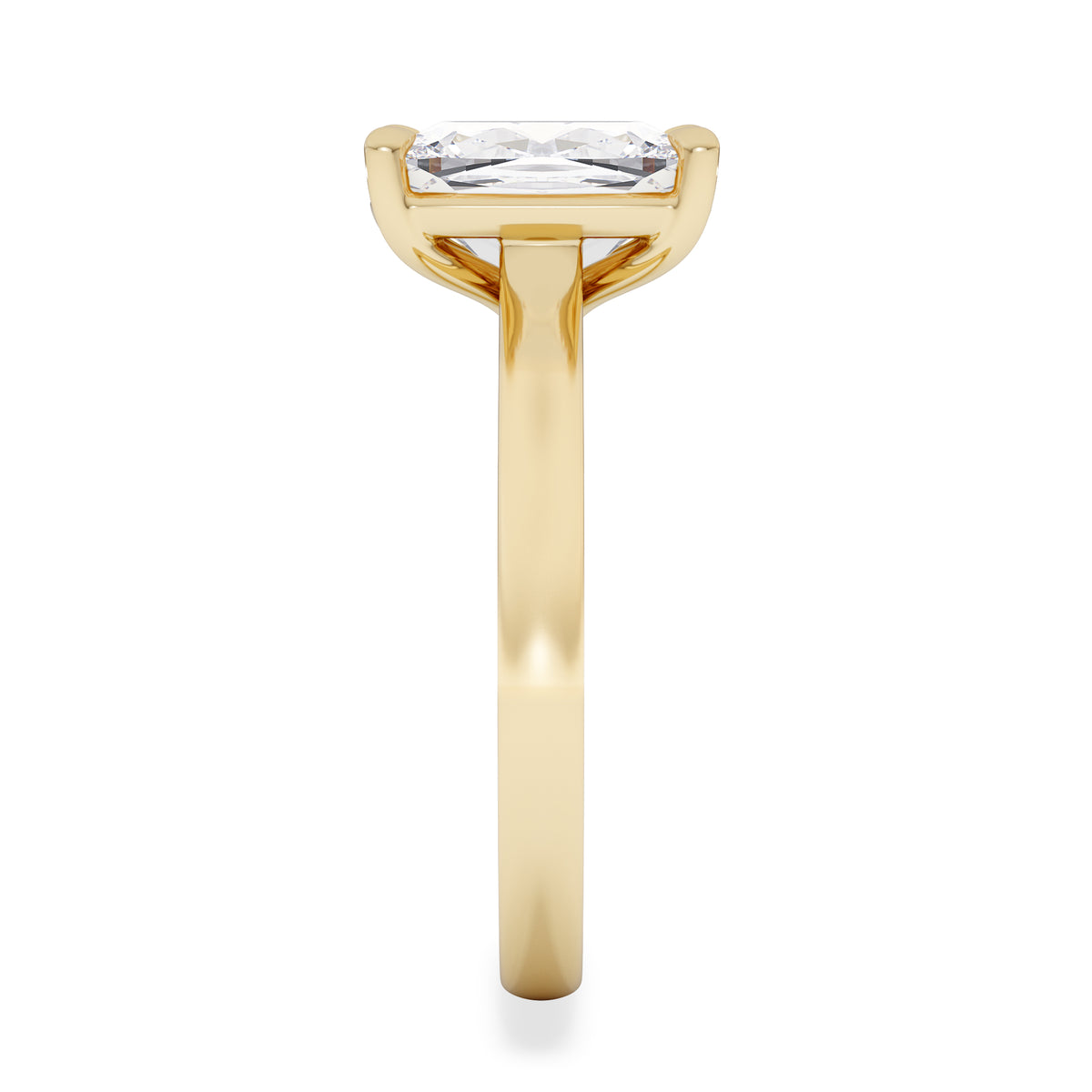 Amora 3.00ct Elongated Cushion Cut Lab Diamond Solitaire Engagement Ring in 18K Yellow Gold