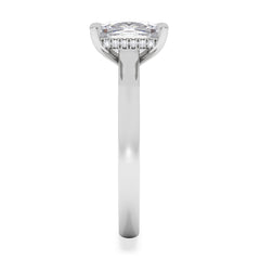 Amora 2.00ct Elongated Cushion Cut Lab Diamond Hidden Halo Solitaire Engagement Ring in 18K White Gold