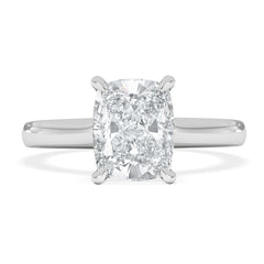 Amora 2.00ct Elongated Cushion Cut Lab Diamond Hidden Halo Solitaire Engagement Ring in Platinum