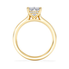 Amora 2.00ct Elongated Cushion Cut Lab Diamond Hidden Halo Solitaire Engagement Ring in 18K Yellow Gold