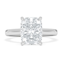 Amora 3.00ct Elongated Cushion Cut Lab Diamond Hidden Halo Solitaire Engagement Ring in Platinum
