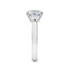 Manhattan 1.00ct Emerald Cut Lab Diamond 3 Stone Engagement Ring in Platinum