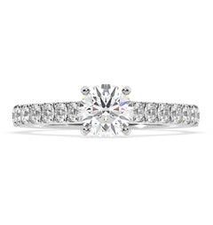 Natalia GIA Diamond Engagement Side Stone Ring Platinum 1.50CT G/SI1