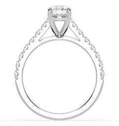 Natalia GIA Diamond Engagement Side Stone Ring Platinum 1.50CT G/SI1
